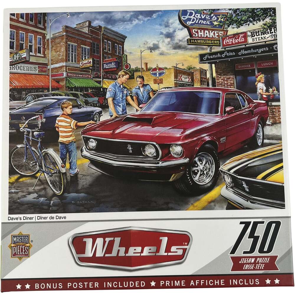 MasterPieces Wheels Classic Red Car 750 Piece Puzzle NIB